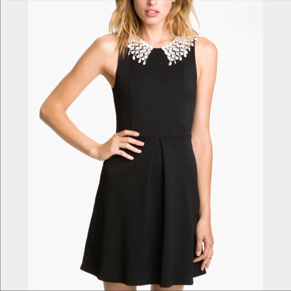 Free people collar black dress work office job